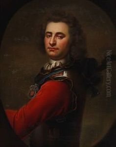 Portrait Of Peter Wessel, Called Tordenskjold (after Balthasar Denner) by Hans Christian (Vantore) Hansen
