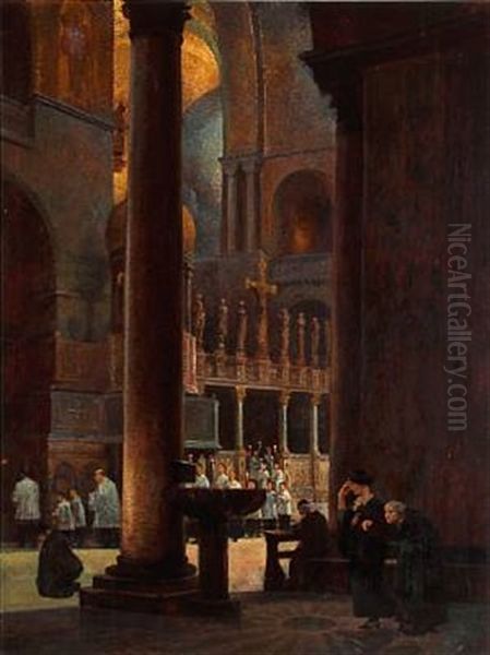 An Italian Church Interior - view 1