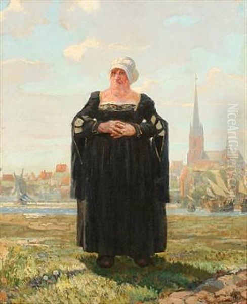 Mother Sigbrit On Amager Island, In The Background Copenhagen - view 1