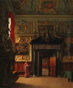 View Of The Sala Dell'anticollegio (waiting Room) In The Palace Of The Doges, Venice by Heinrich Hansen