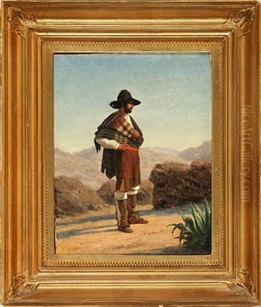 An Italian Man On A Mountain Road - view 1