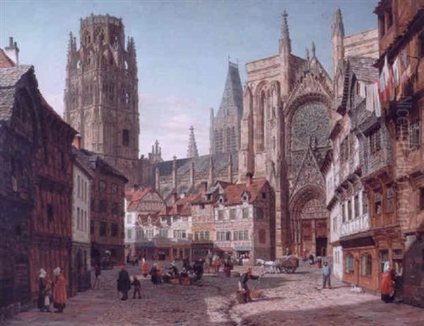 Parti Fra Rouen Med Katedralen - view 1