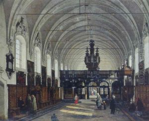 Kirkeinterior Fra St. Jacques, Antwerpen by Heinrich Hansen