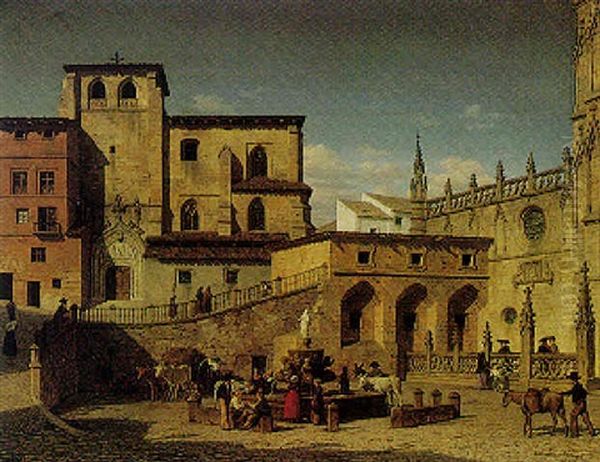 A Spanish Town Square - view 1