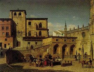 A Spanish Town Square