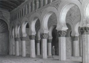 Interior Fra Sinagoga De Santa Maria La Blanca Toledo by Heinrich Hansen