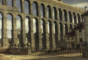 Aquadukten I Segovia, Spanien by Heinrich Hansen