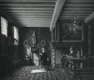 Interior Fra Bryggernes Laugshus I Antwerpen by Heinrich Hansen