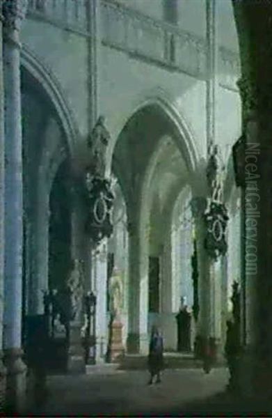 Interior Fra St. Sablon Kirke I Bruxelles - view 1