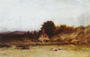 Indian Encampment by Herman Wendelborg Hansen
