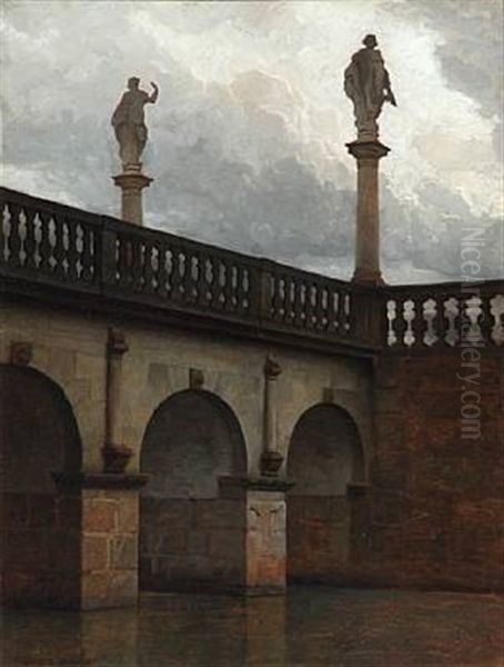 A Brigde At Frederiksborg Castle In Denmark - view 1