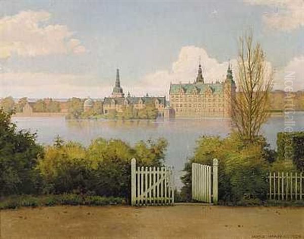 Parti Fra Hillerod Med Udsigt Mod Frederiksborg Slot - view 1