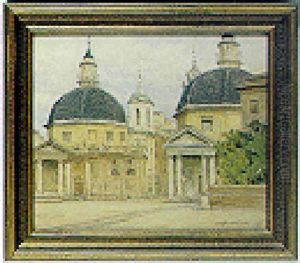 Fra Piazza Del Popolo Med Tvillingekirkerne Ved Corsoen