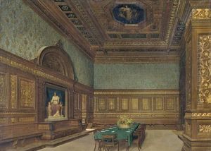 Der Prasidenten-saal Im Stockholmer Schloss by Josef Theodor Hansen