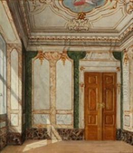 Rococo Interior From A Palace by Josef Theodor Hansen
