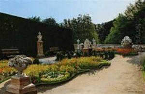A Summer Day In The Marble Park Near Fredensborg Palace