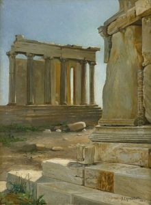 Das Erechtheion Auf Der Akropolis by Josef Theodor Hansen