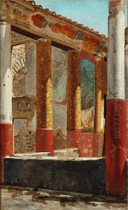 View Of Pompei by Josef Theodor Hansen
