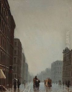 Street View From Copenhagen by Josef Theodor Hansen