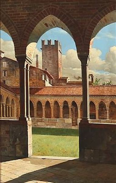 Summer Day In San Zeno Cloister - view 1