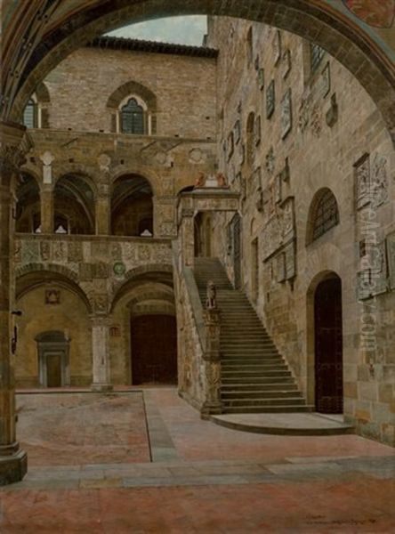 Vue De La Cour Interieure Du Bargello - view 1