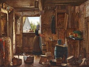 A Scullery In Jutland by Josef Theodor Hansen