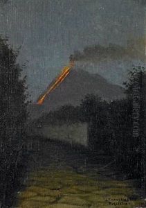 Scenery From Vesuv. by Josef Theodor Hansen