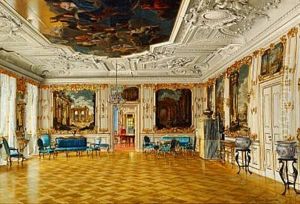 Havesalen Pa Fredensborg. The Garden Hall At Fredensborg Palace by Josef Theodor Hansen