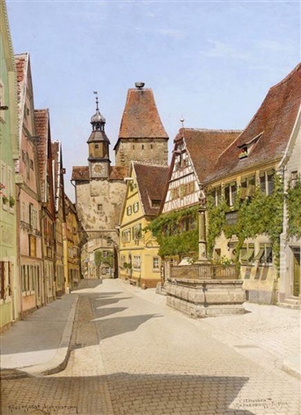 Rothenburg Ob. Der Tauber, Germany: Rodergasse Og Markusturm - view 1