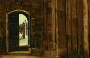 Studie Af Et Sydlandsk Kirkeinterior by Josef Theodor Hansen