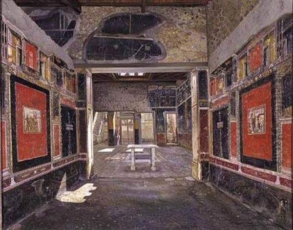 Interior At Pompei: Casa Di Lucrezio Frontone - view 1