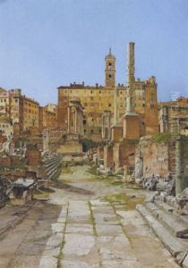 Parti Fra Forum Romanum Med Udsigt Mod Campigdoglio