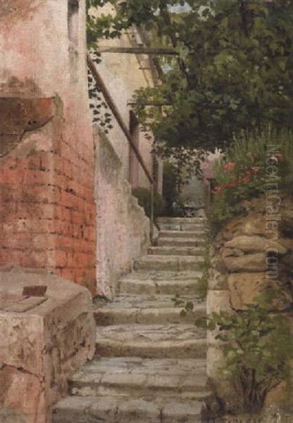 Trappeparti, Italien. Bagpa Folgende Oplysninger: Hotel Pension Minerva Cajso Di Sorrento - view 1