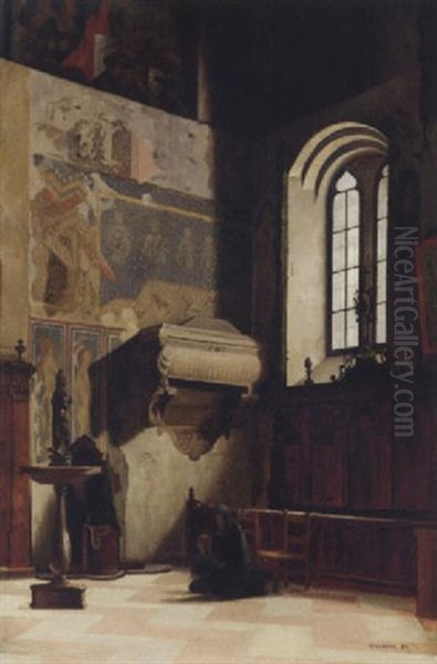 Figures Praying In A Church, Palermo - view 1