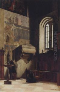 Figures Praying In A Church, Palermo