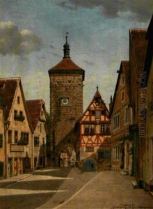 Parti Fra Rothenburg Med Siebersturm