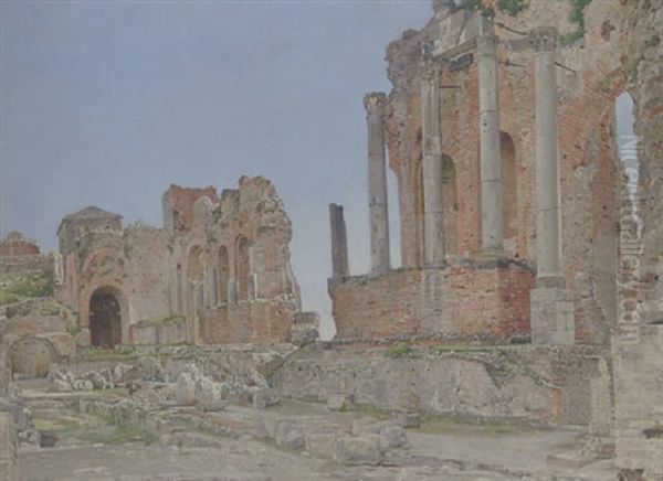 Parti Fra Det Antikke Tempel I Taormina - view 1