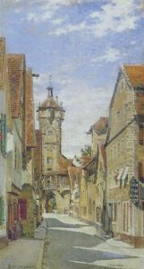 Parti Fra Klingengasse I Rothenburg by Josef Theodor Hansen