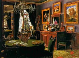 Interior Of A Dining Room by Josef Theodor Hansen