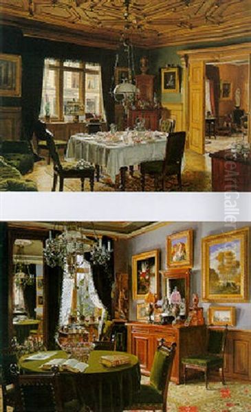French Townhouse Drawing Room And  Dining Room - view 1