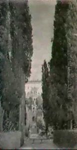 Fra Villa D'estes Have I Tivoli by Josef Theodor Hansen
