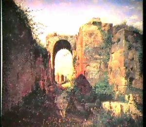 Ruins At Pompeii by Josef Theodor Hansen
