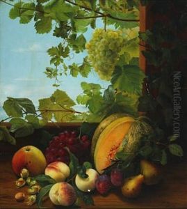 Still Life With Melon, Peaches, Plums And Grapes Still Life With Melon, Peaches, Plums And Grapes