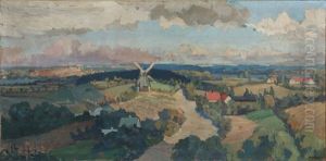 Landscape With Mill by Niels Hansen