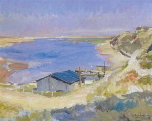 Kystparti Med Huse by Niels Hansen