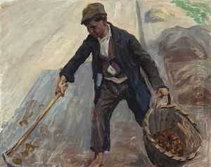 Boy Collecting Fertilizer (study For Godningsamlere, Pompeji)