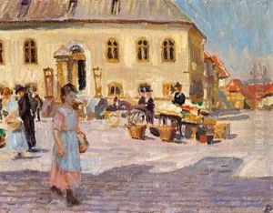 Torvet I Faaborg by Peter Marius Hansen