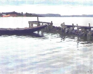 Fjordparti Med Badebro by Peter Marius Hansen