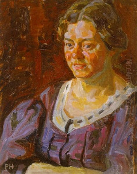 Portraet Af Malerens Hustru, E. Nechelmann - view 1