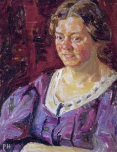 Portraet Af Fru Elisa Hansen, Fodt Nechelmann, Kunstnerens Hustru by Peter Marius Hansen